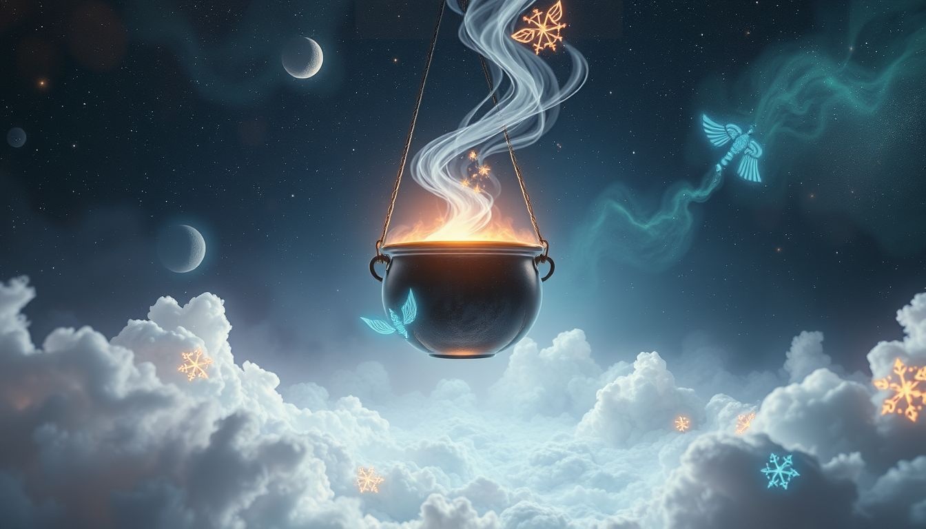 Rêver d’un chaudron symbolise la créativité et la transformation intérieure.