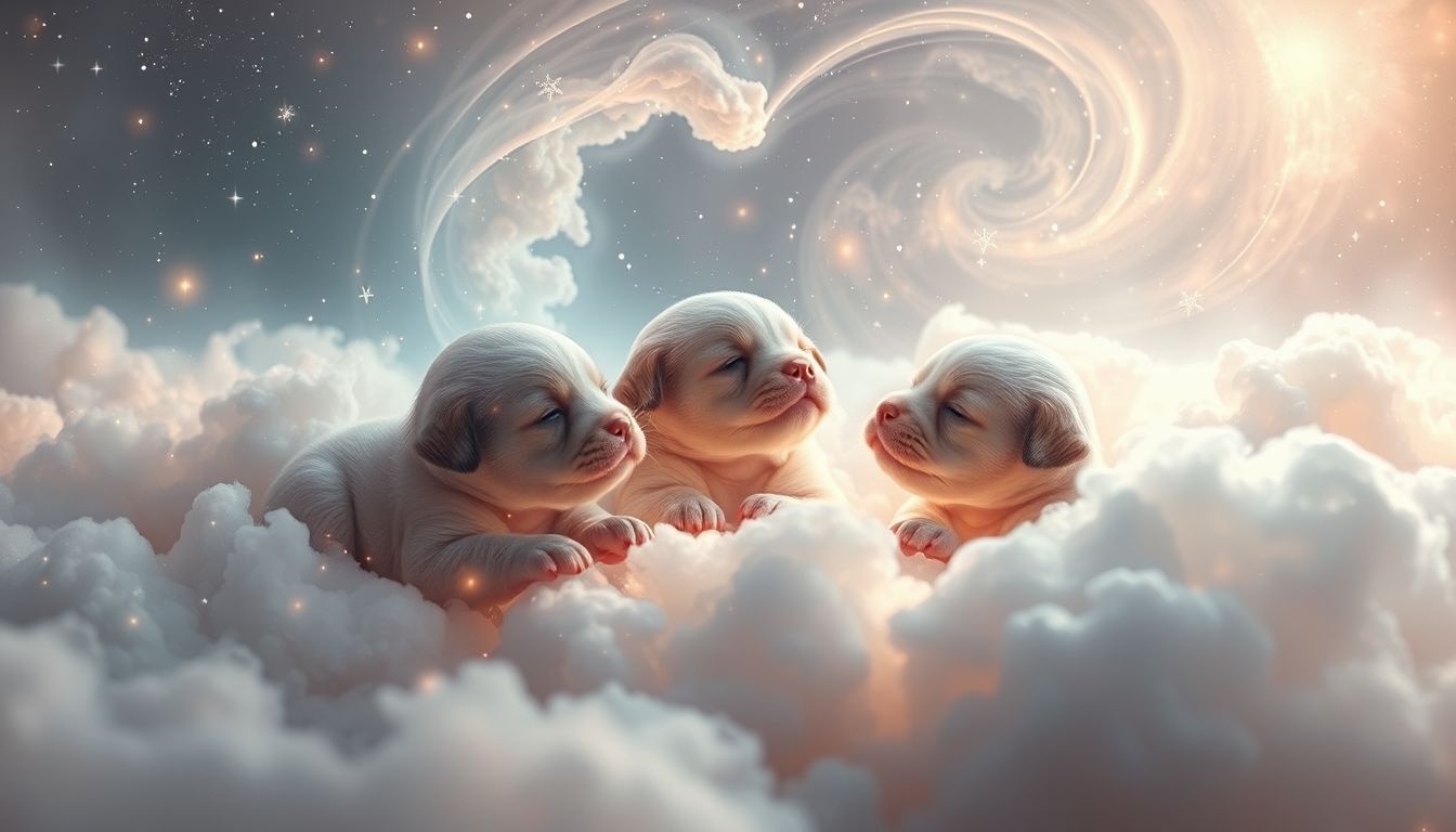Rêver de chiots symbolise souvent un nouveau départ plein d'espoir.
