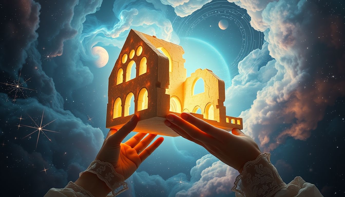 Rêver de rénover un lieu sacré symbolise une quête spirituelle profonde.