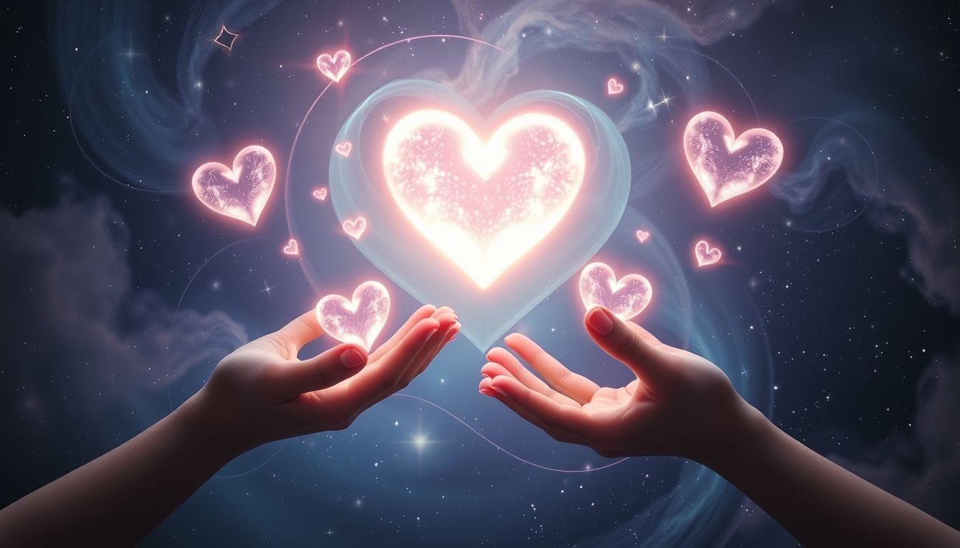 Rêver de jongler avec des cœurs symbolise l'équilibre amoureux fragile.