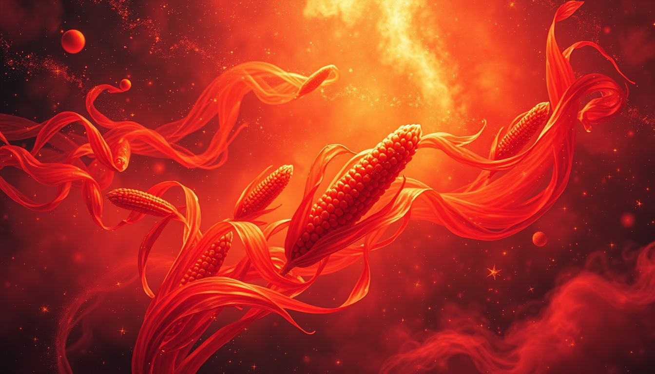 Rêver de maïs rouge symbolise passion ardente et vitalité intense.