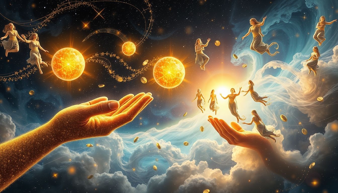 Partager son épargne en rêve symbolise générosité et abondance intérieure.