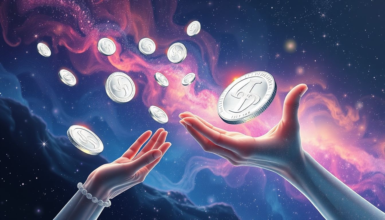 Rêver de pièces d'argent symbolise souvent richesse intérieure et opportunités.