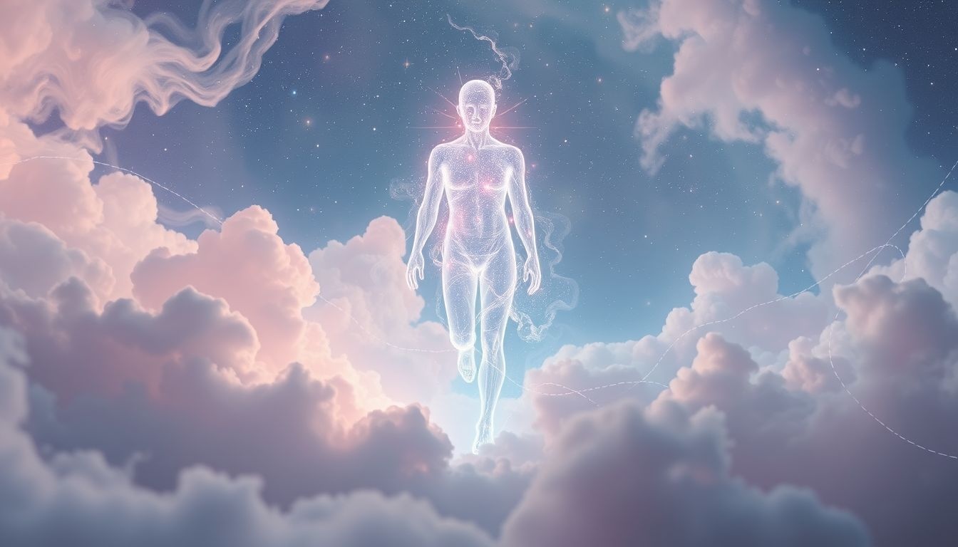 Voir son corps astral en rêve symbolise une quête spirituelle profonde.