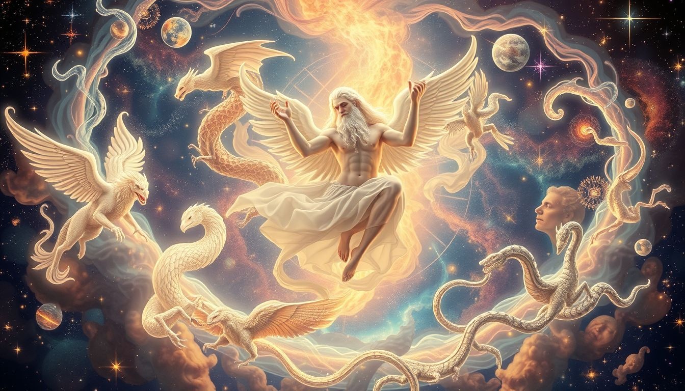 Rêver de Zeus révèle puissance divine et créatures mythologiques mystérieuses.