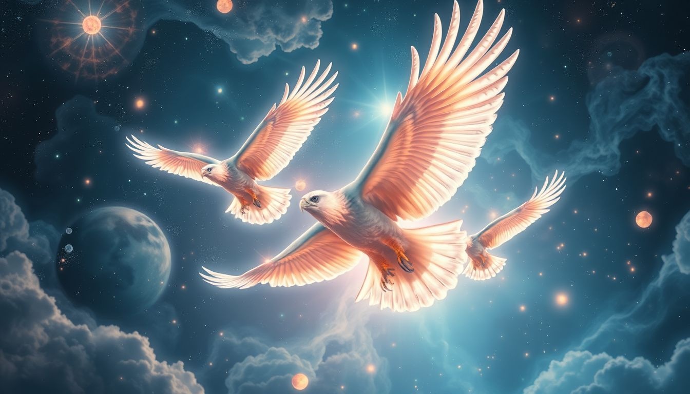 Rêver des aigles de Zeus symbolise puissance et protection divine.