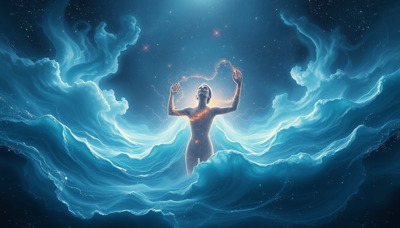 Se rafraîchir dans la mer symbolise un renouveau émotionnel profond.