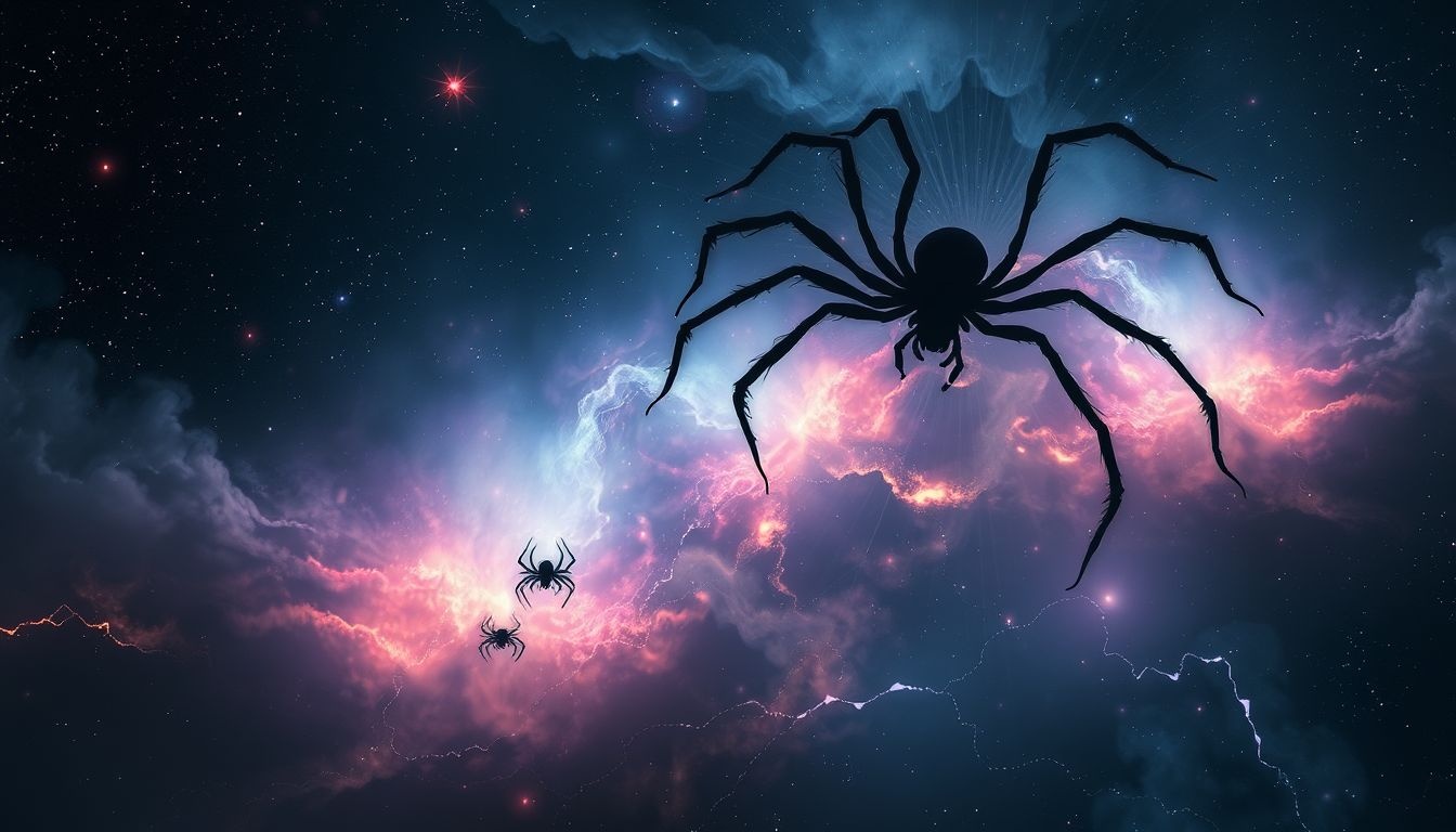 Rêver d'araignée venimeuse révèle un danger imminent proche.