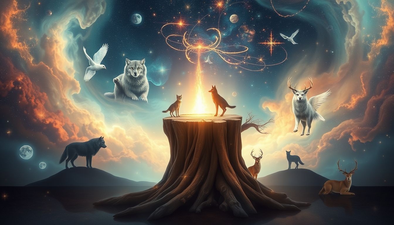 La souche symbolise l'instinct animal et les forces primaires.
