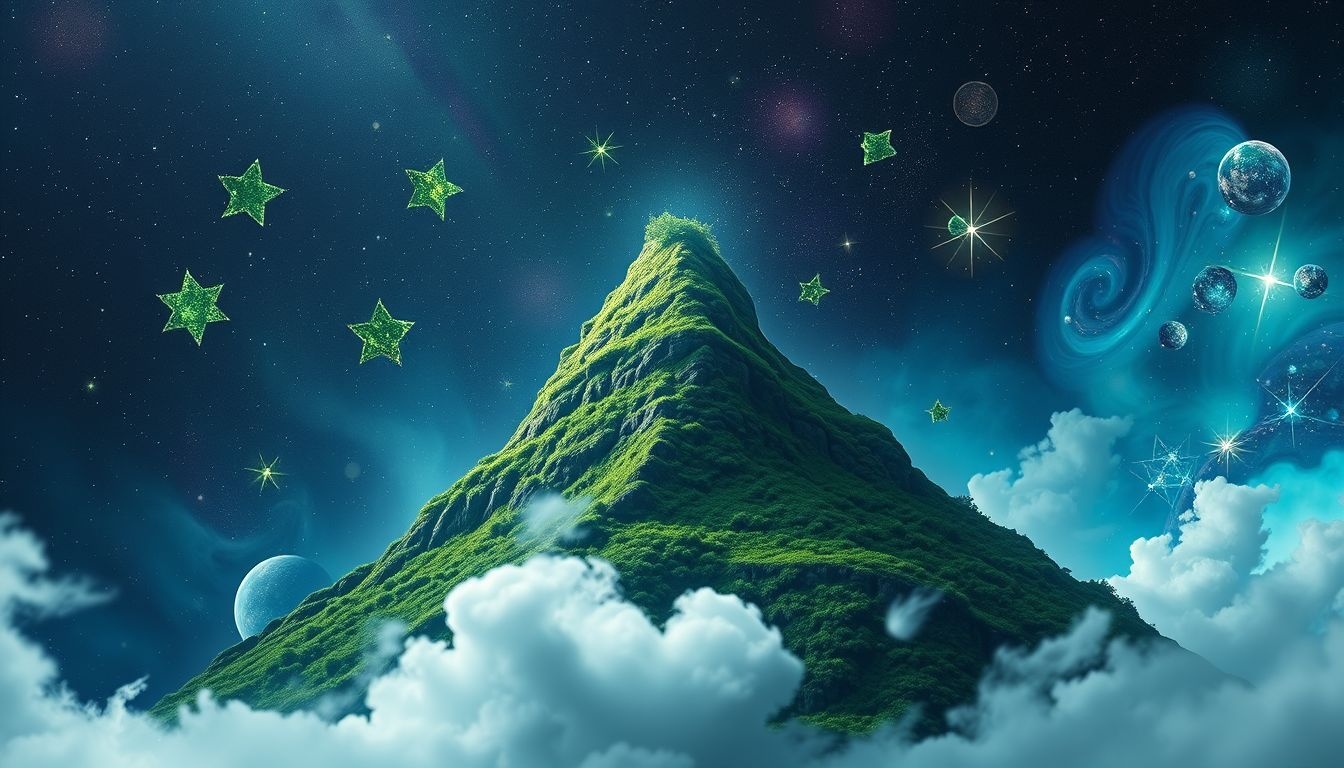 Rêver d’une montagne verdoyante symbolise une réussite grandissante.