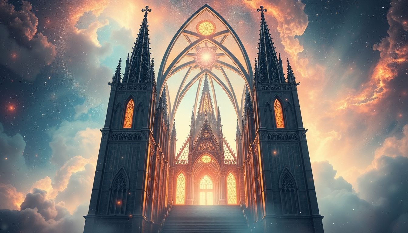 Rêver de cathédrale symbolise souvent quête spirituelle profonde.