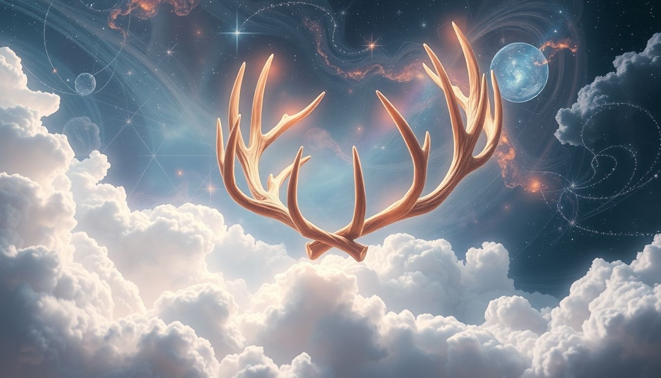 Les bois de cerf symbolisent souvent la force et la renaissance.