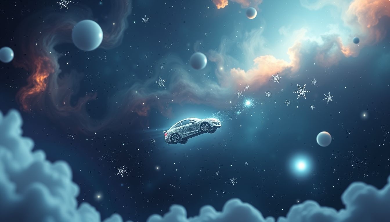 Rêver d'une voiture jouet volante symbolise liberté et imagination débridée.