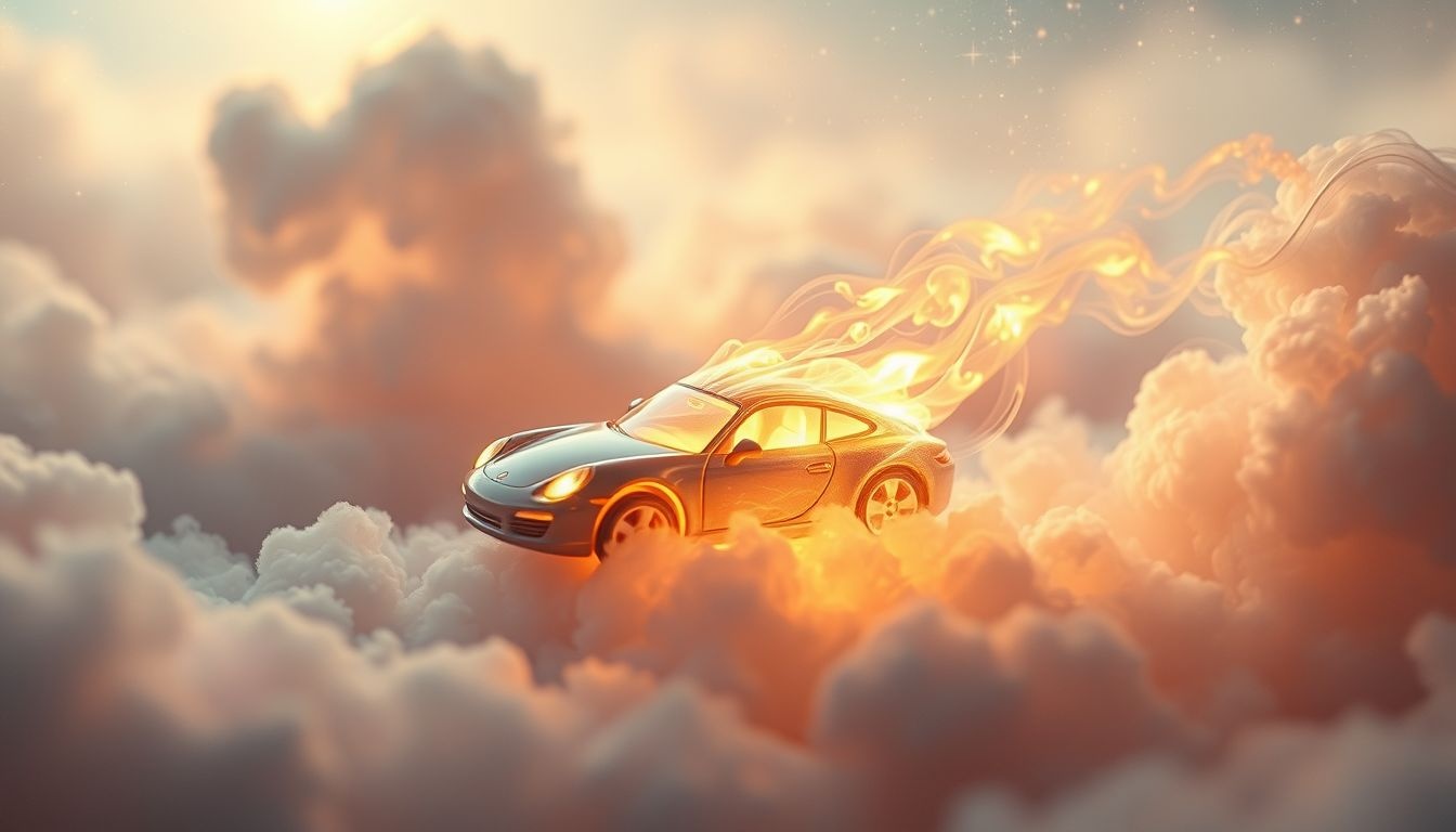 Rêver d’une voiture jouet en feu symbolise une passion détruite.