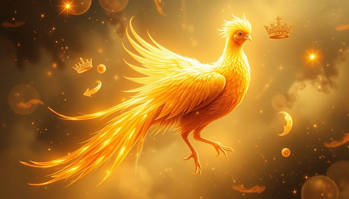 Le faisan doré symbolise souvent le pouvoir et la richesse intérieure.