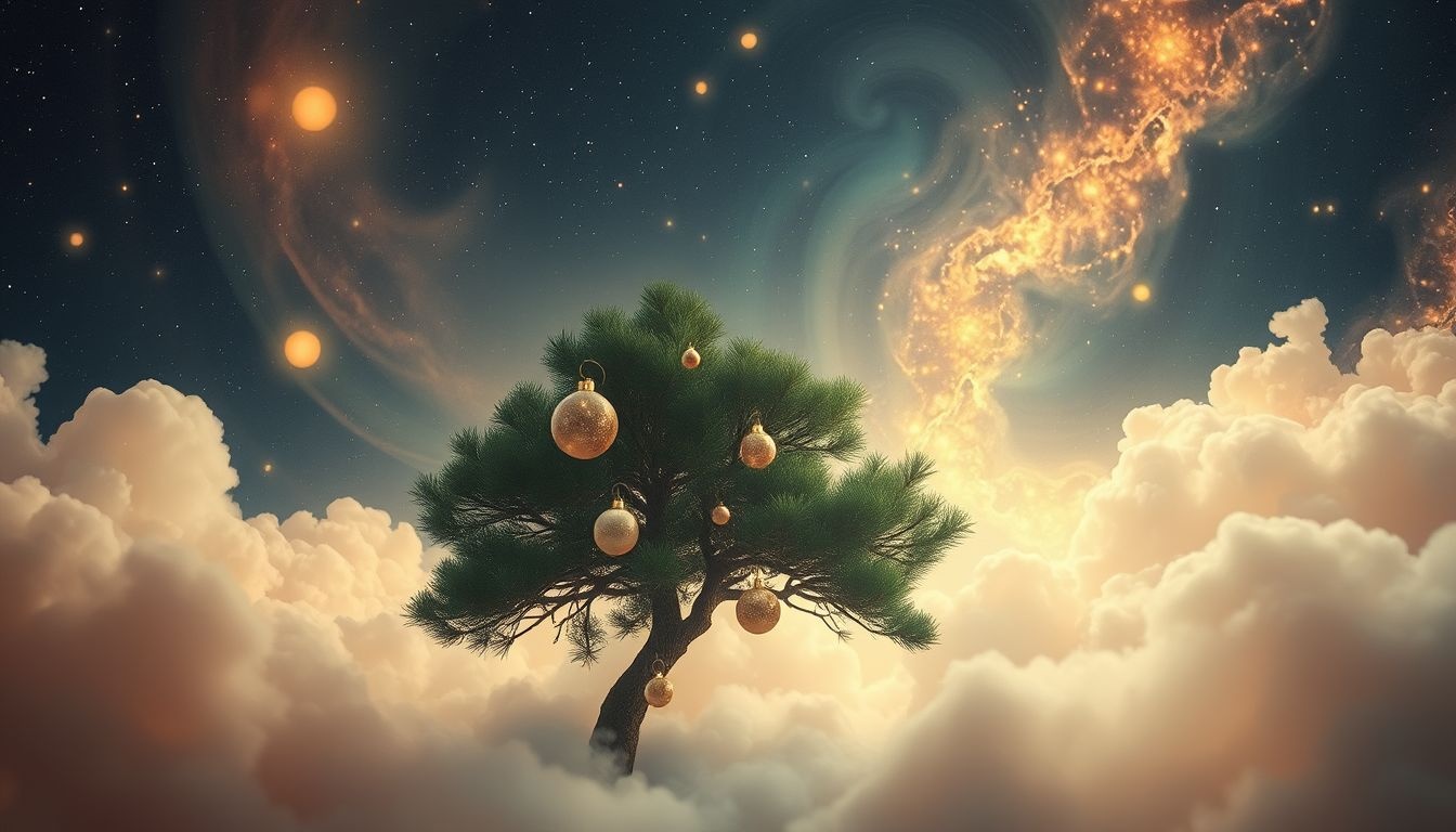 Le sapin symbolise souvent l'innocence et la joie enfantine.