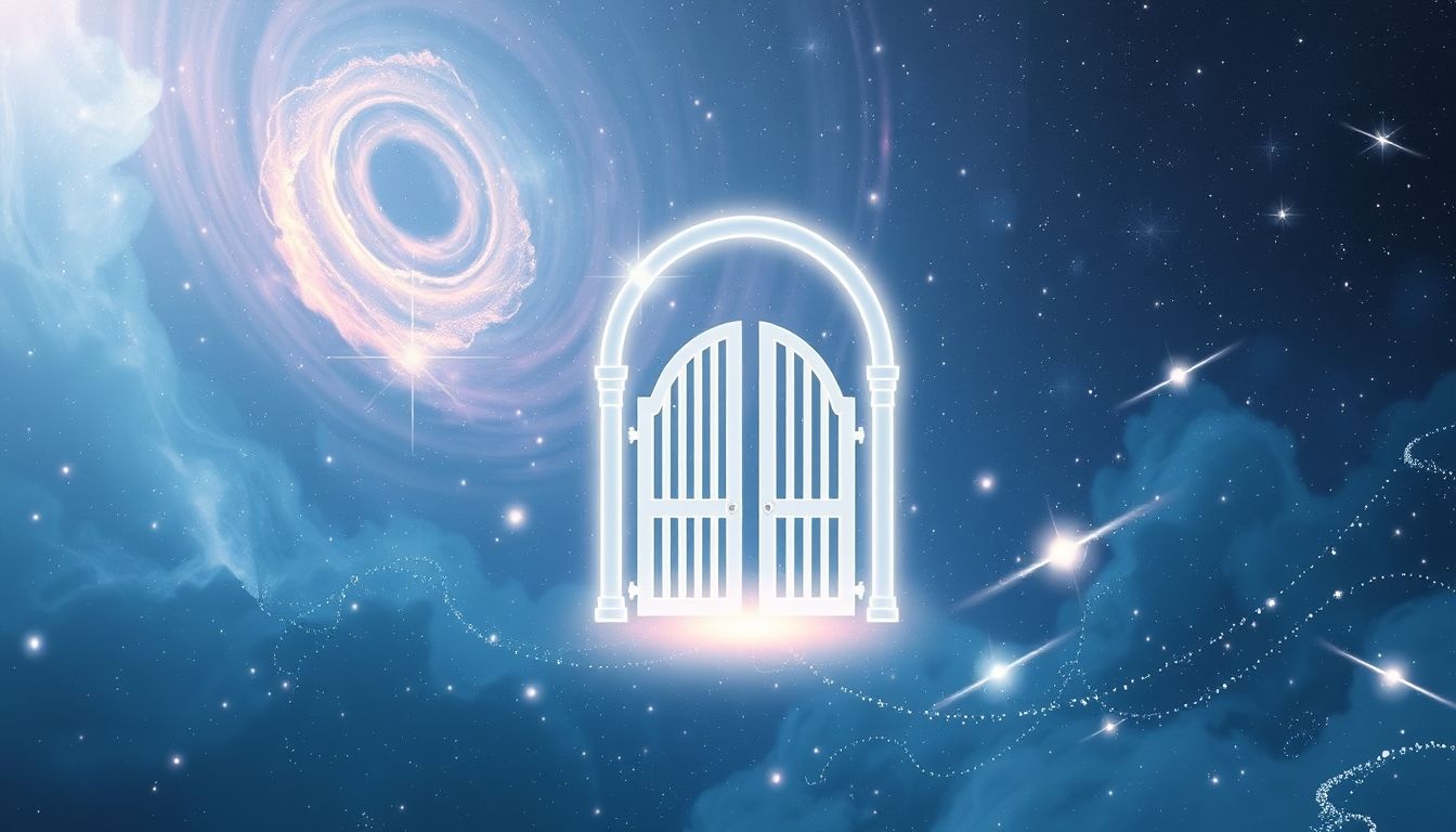 Un portillon blanc symbolise souvent un renouveau spirituel pur.