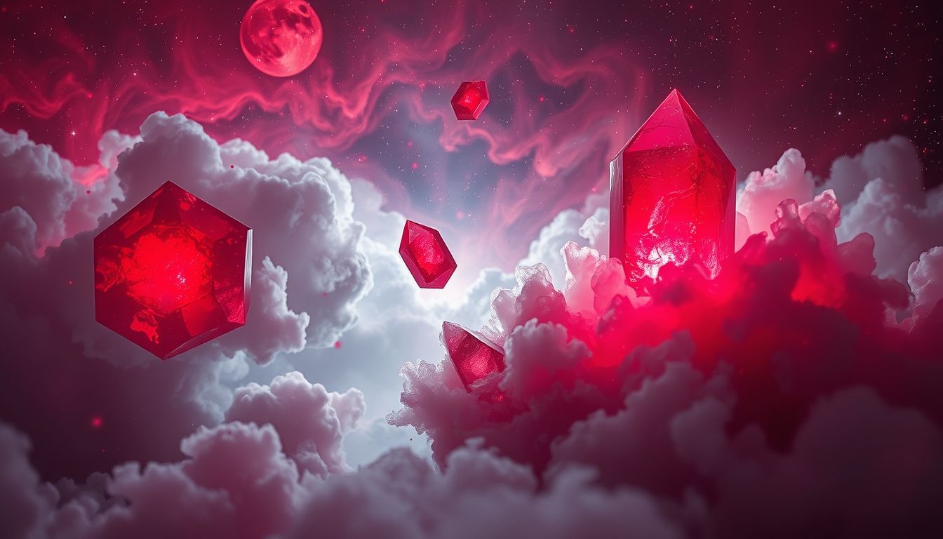 Rêver d’adamant rouge symbolise passion intense et force intérieure.