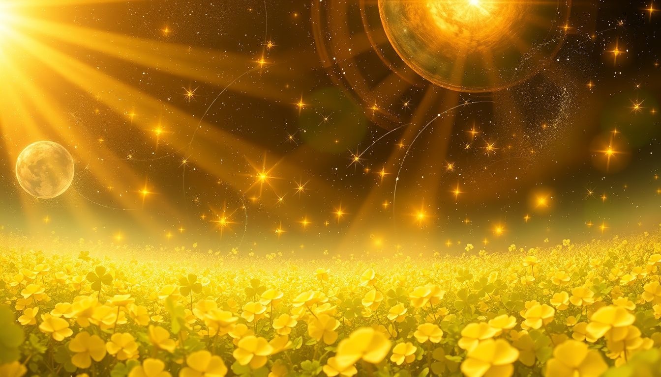 Rêver d’un champ de trèfle sous le soleil symbolise joie et réussite.