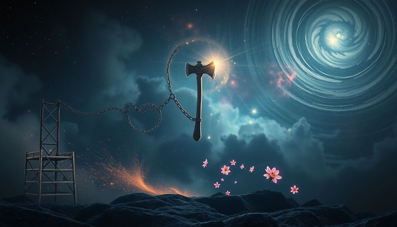 Rêver d'échafaud et hache symbolise rupture et renouveau puissant.