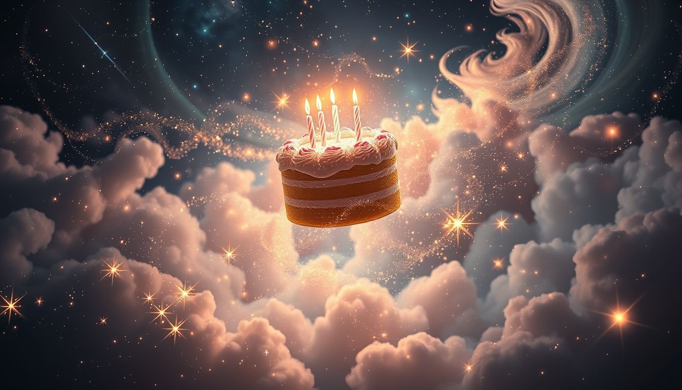 Rêver d'un gâteau d'anniversaire symbolise bonheur et succès personnel.
