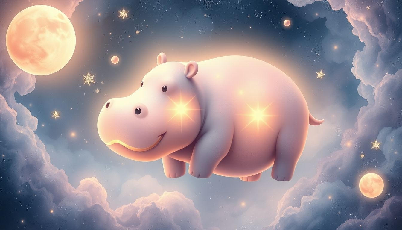 Rêver d’un hippopotame amical symbolise paix intérieure et harmonie.