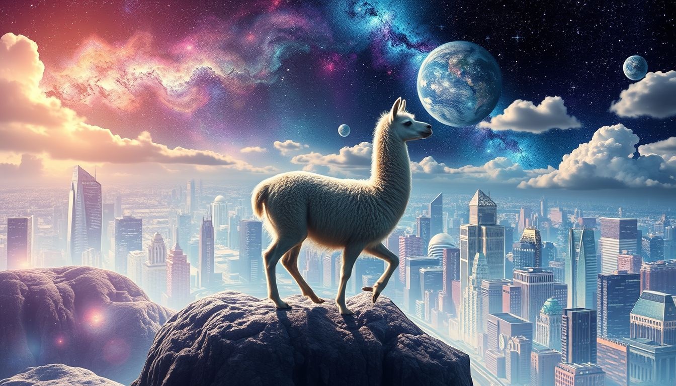 Le lama en ville symbolise l’adaptation face à l’adversité urbaine.