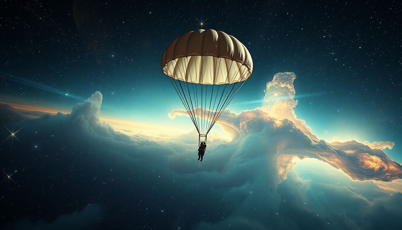 Rêver d’un parachute trop petit symbolise un soutien insuffisant.
