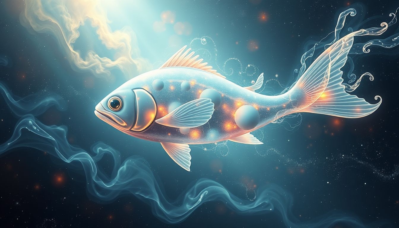 Rêver d'un poisson transformé symbolise une profonde métamorphose intérieure.