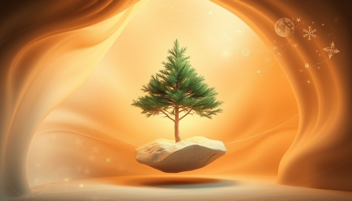 Rêver d’un sapin intérieur symbolise chaleur et protection familiale.