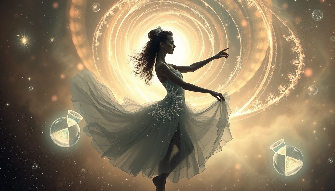 Une ballerine âgée symbolise la sagesse acquise par le temps.