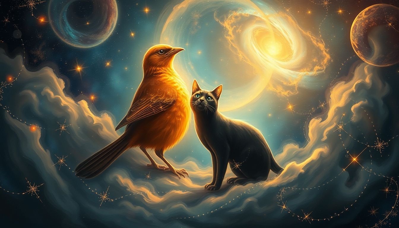 Rêver d’une grive et d’un chat symbolise un duel instinctif intérieur.