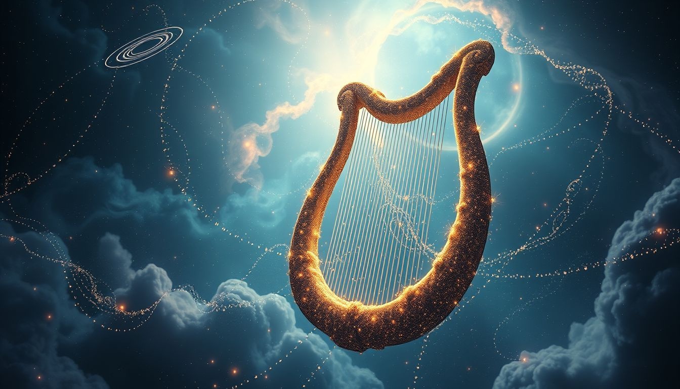 Rêver d'une lyre géante symbolise une ambition artistique transcendante.
