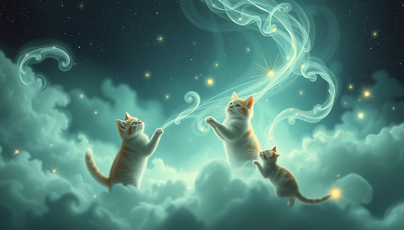 Rêver de chats jouant avec de la cataire symbolise la joie spontanée.