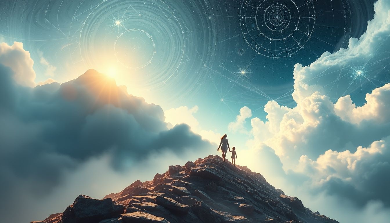 Descendre une montagne symbolise humilité et retour à la réalité.
