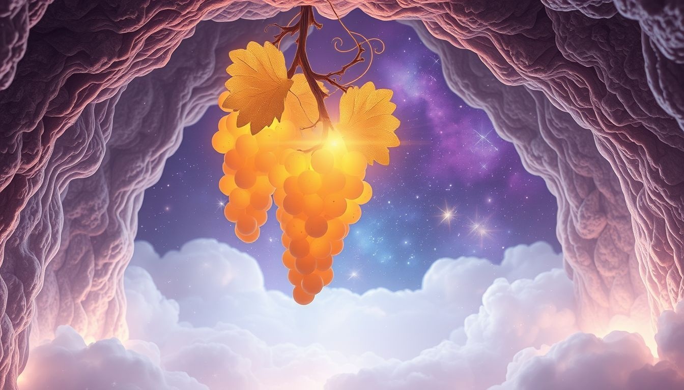 Rêver de raisins en cave symbolise patience et richesse intérieure.