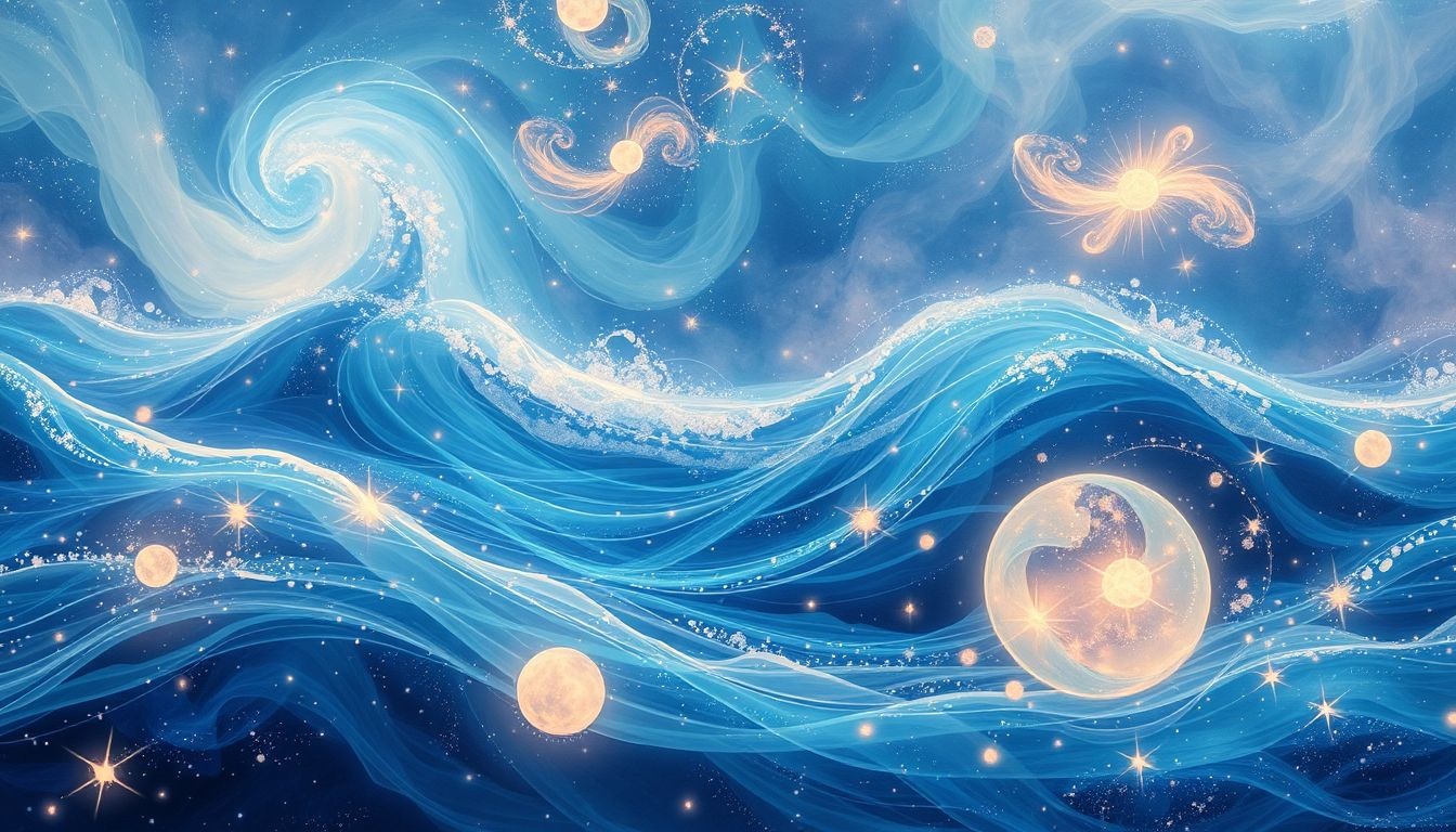 Les marées symbolisent l'équilibre entre émotions et transformations personnelles.