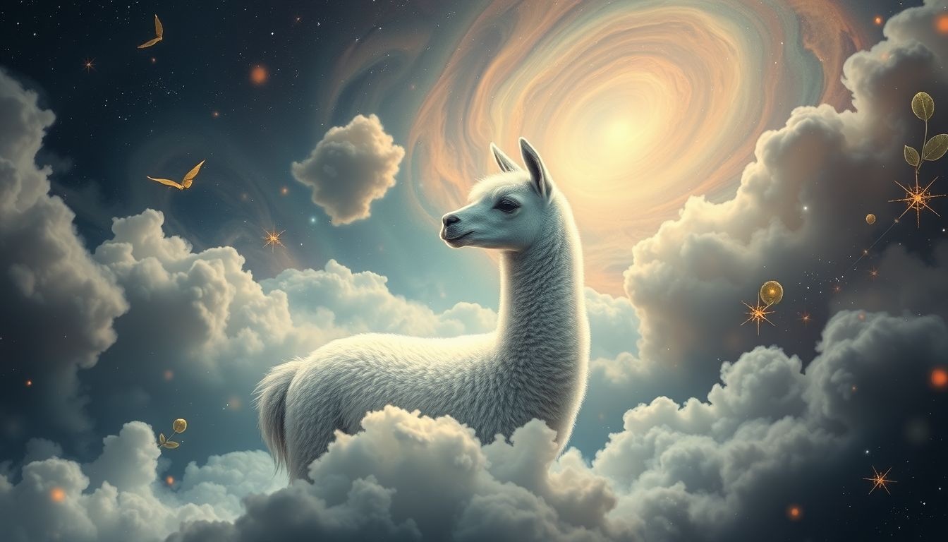 Rêver de devenir lama symbolise une profonde connexion à la nature.