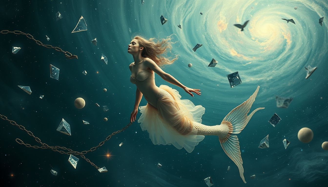 Rêver d’être sirène symbolise souvent la quête d’une liberté profonde.