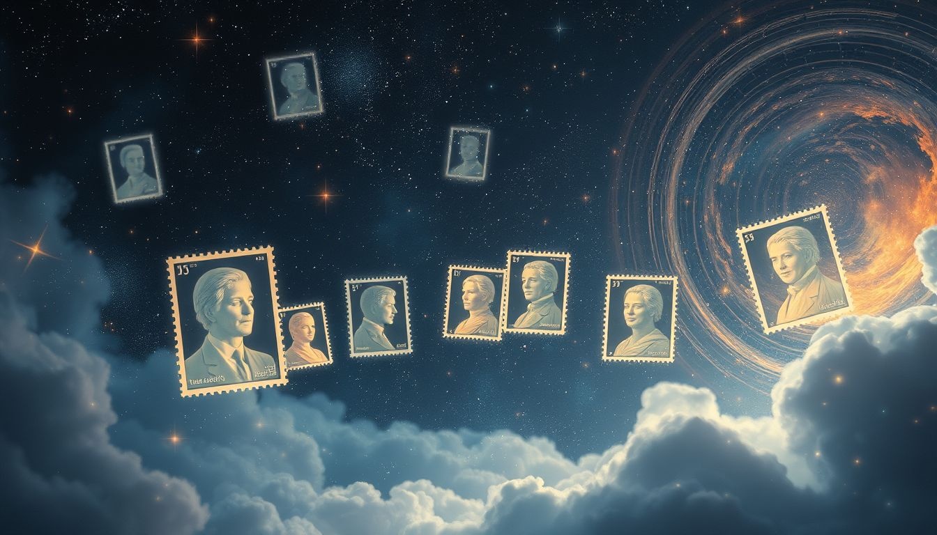 Rêver de timbres-poste célèbres symbolise admiration et quête d'identité.