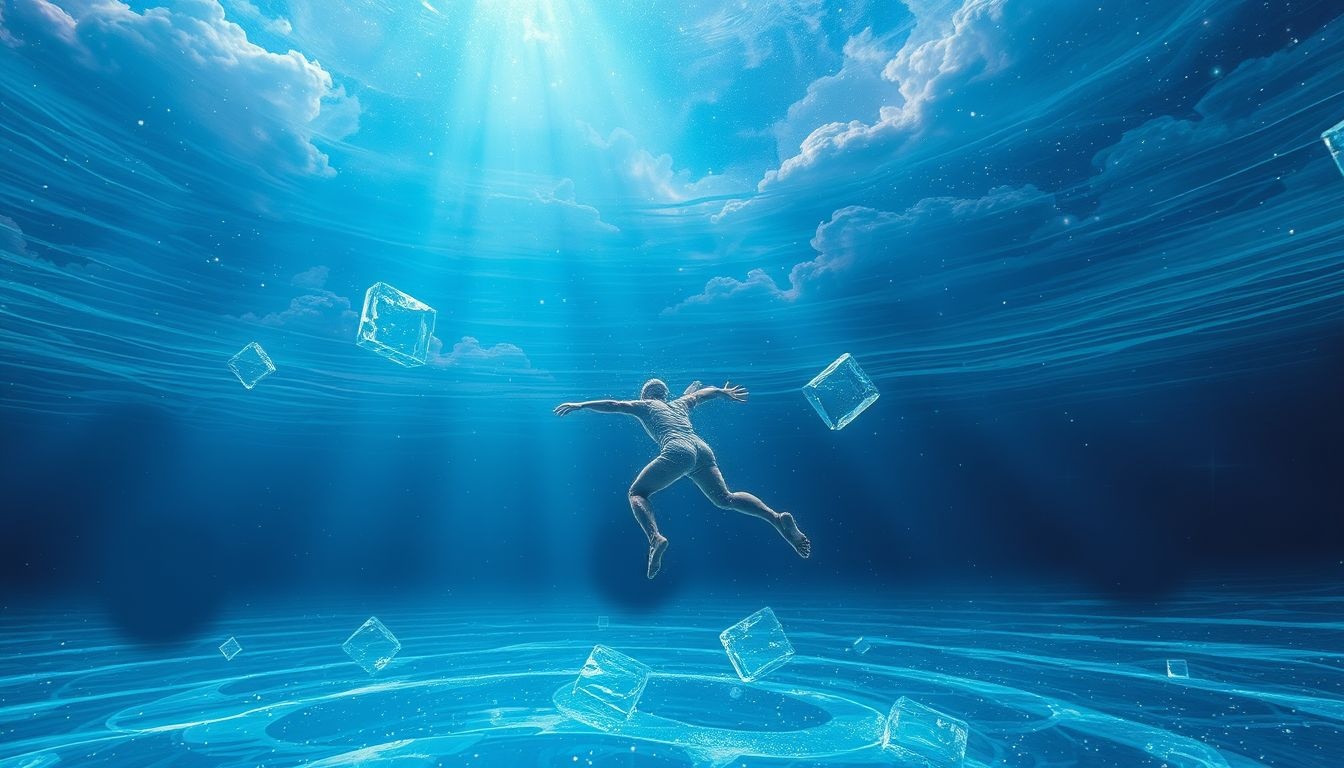 Rêver de nager en mer symbolise courage et résilience face aux défis.