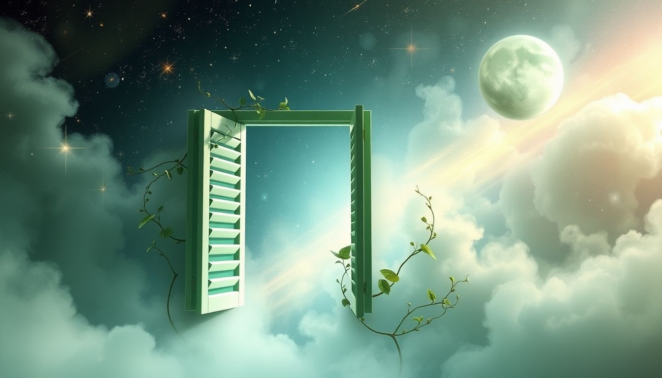 Rêver de volets verts symbolise souvent un renouveau positif.