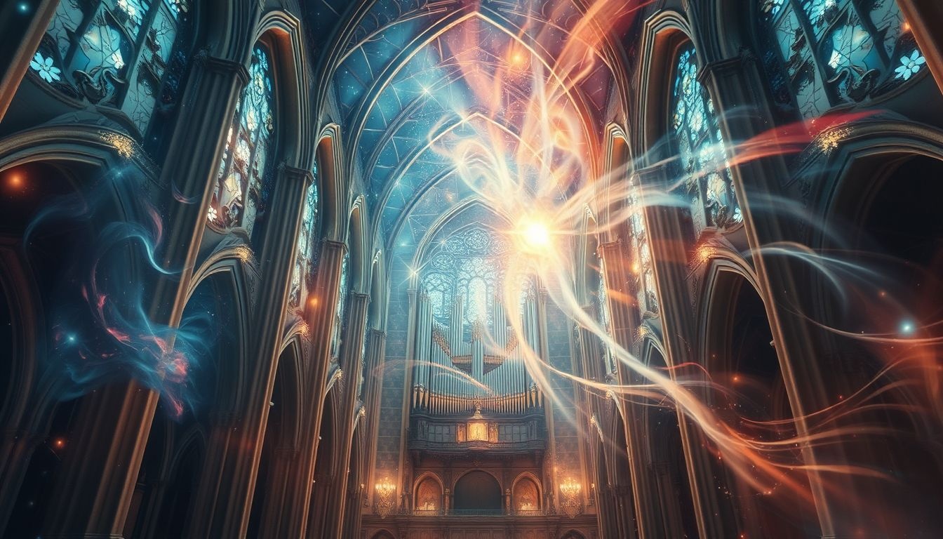 Rêver d’orgue en cathédrale symbolise paix intérieure et élévation spirituelle.